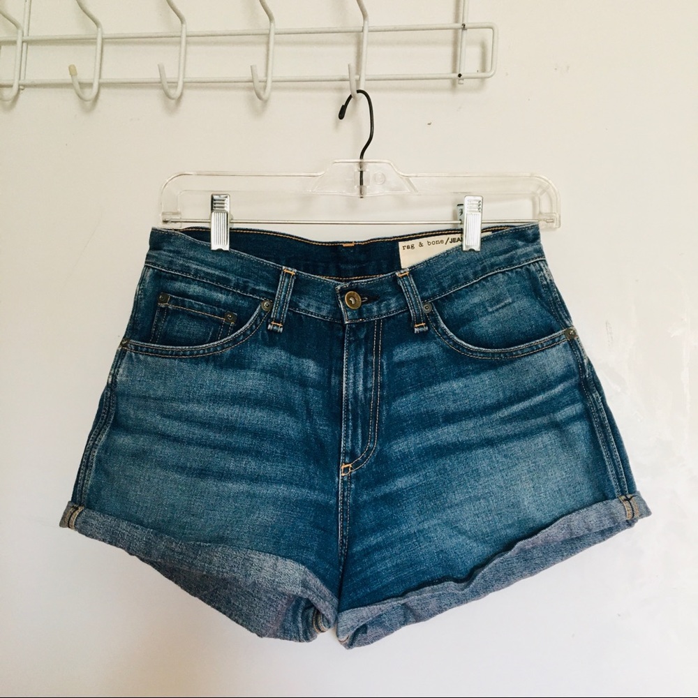 rag & bone Denim High Waist Shorts